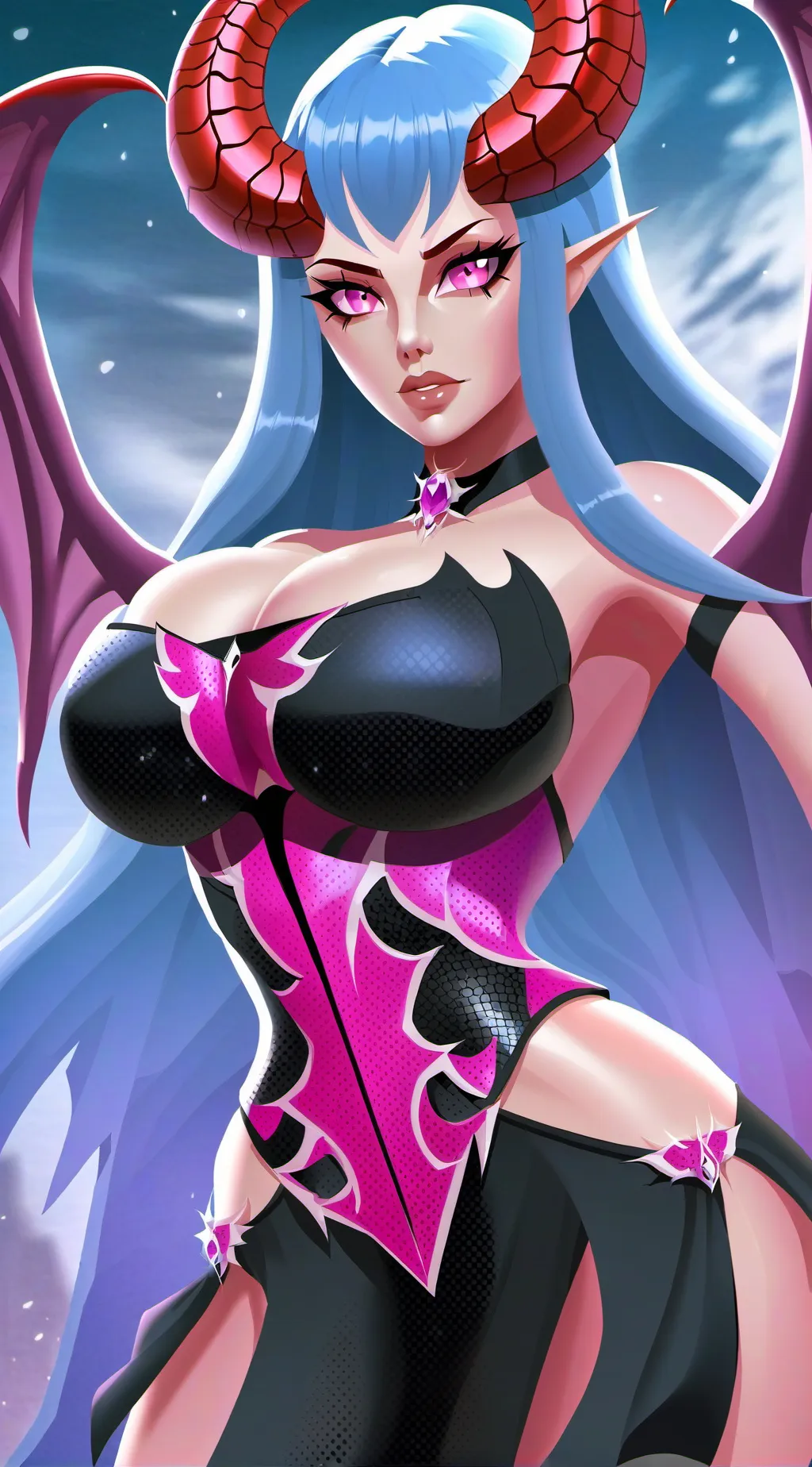ai character: Charmcastersuccubi background