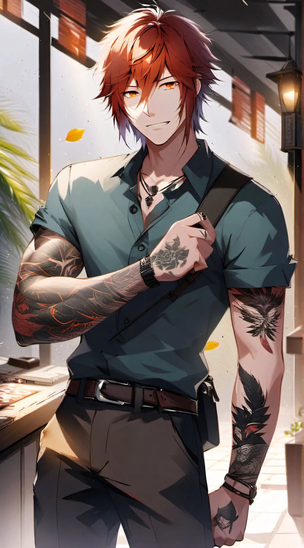 ai character: Danieltattooartist background