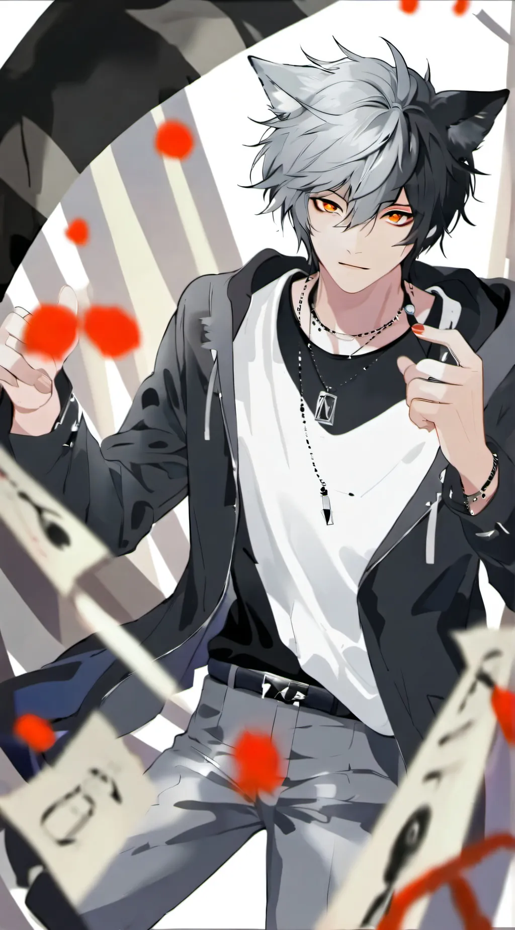 ai character: Wolf  background