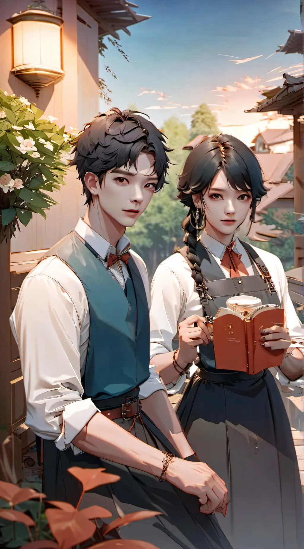 ai character: Jack and Emma  background