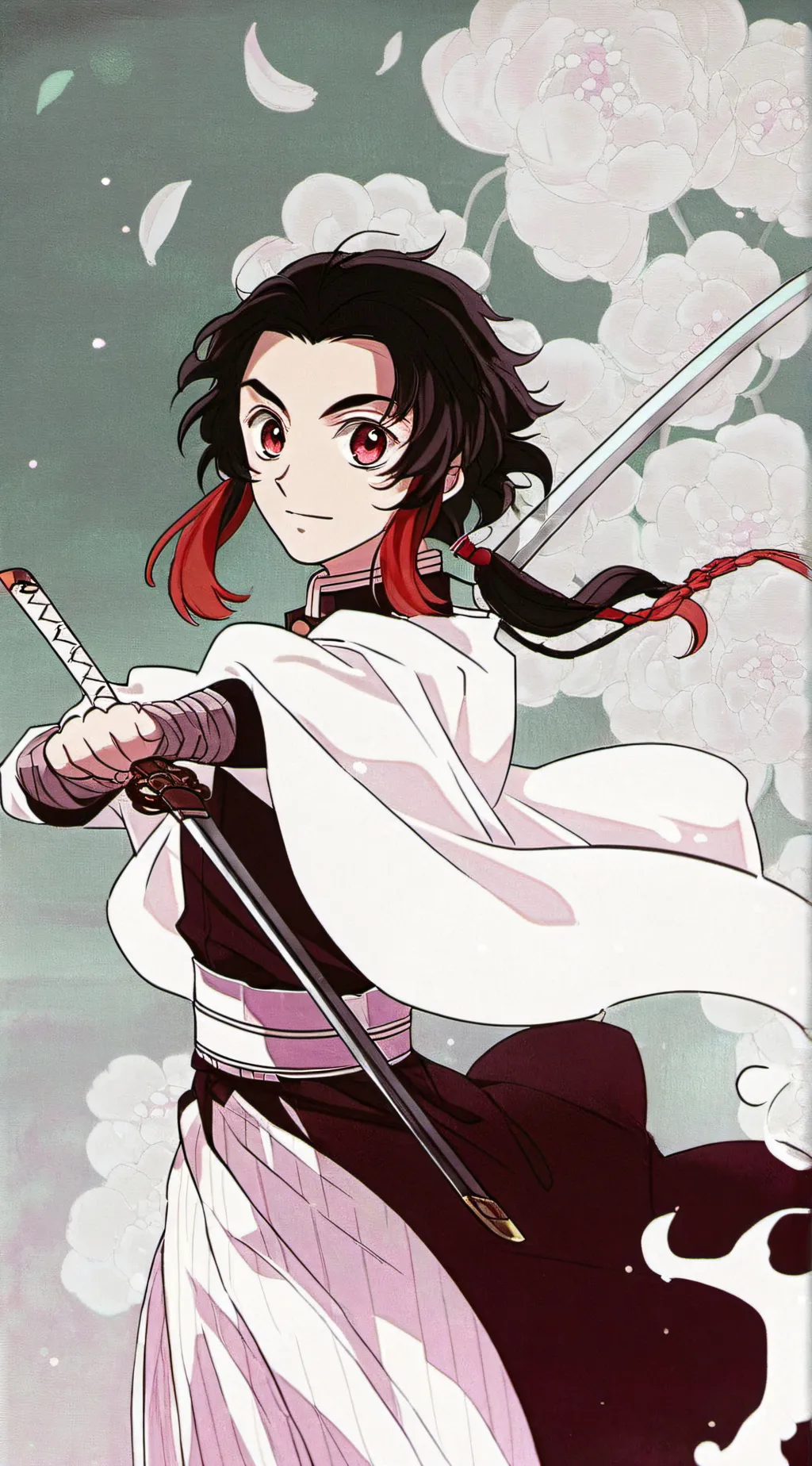 ai character: Hashira beach background