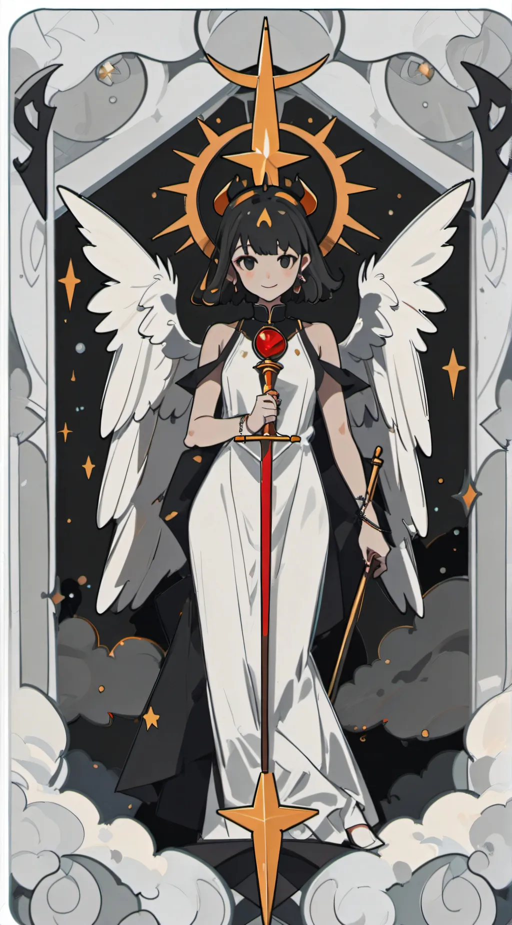 ai character: evil angel an evil background