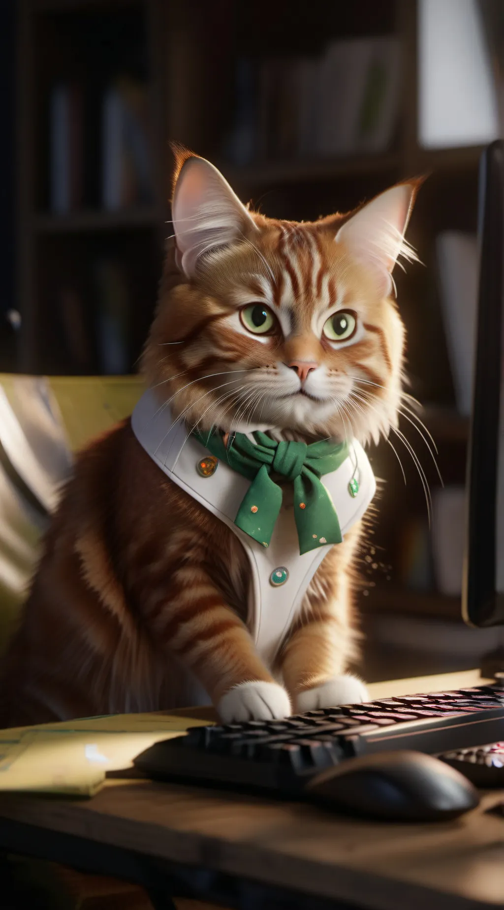 ai character: Pixelated Paws background