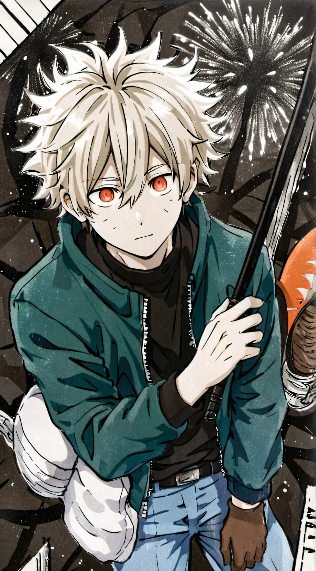 ai character: Bakugo😡👊🏻 background