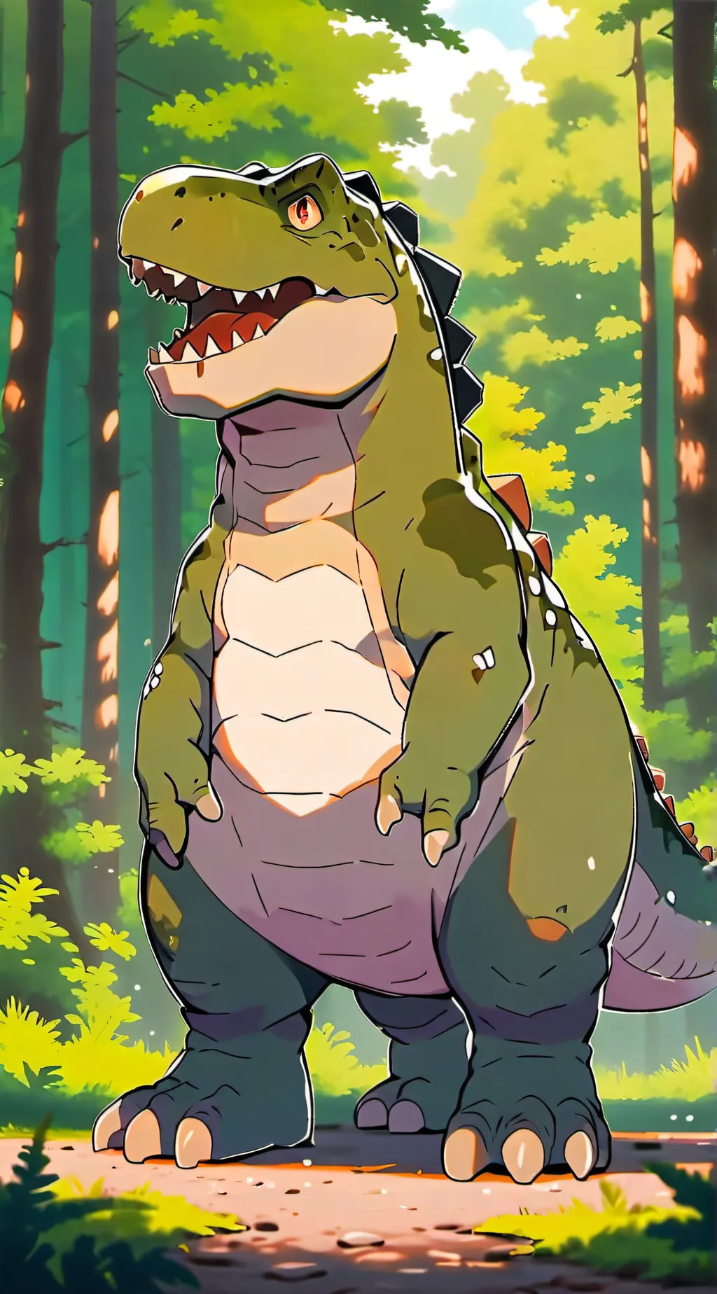 ai character: T-rex background