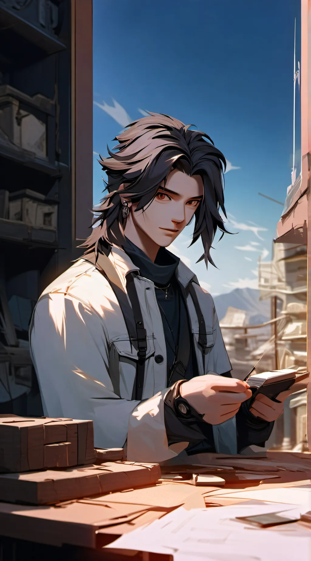ai character: dr Alex  background