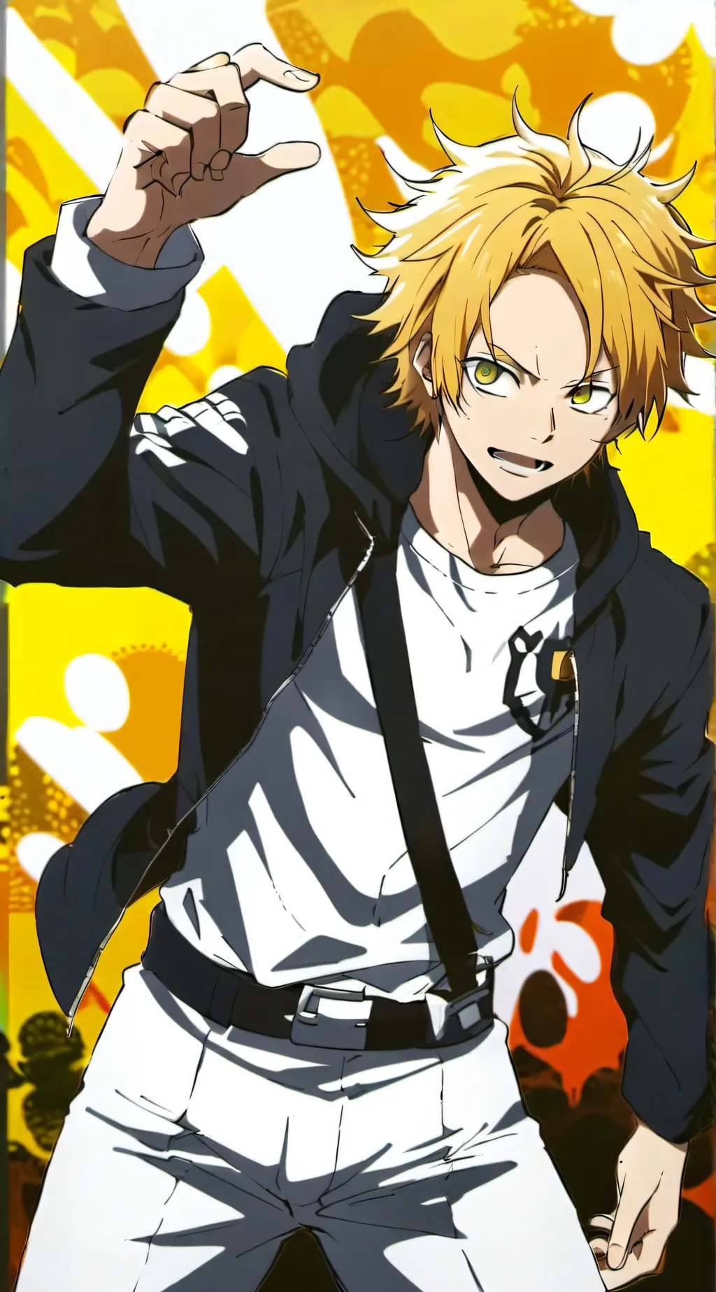 ai character: Denki Kaminari  background