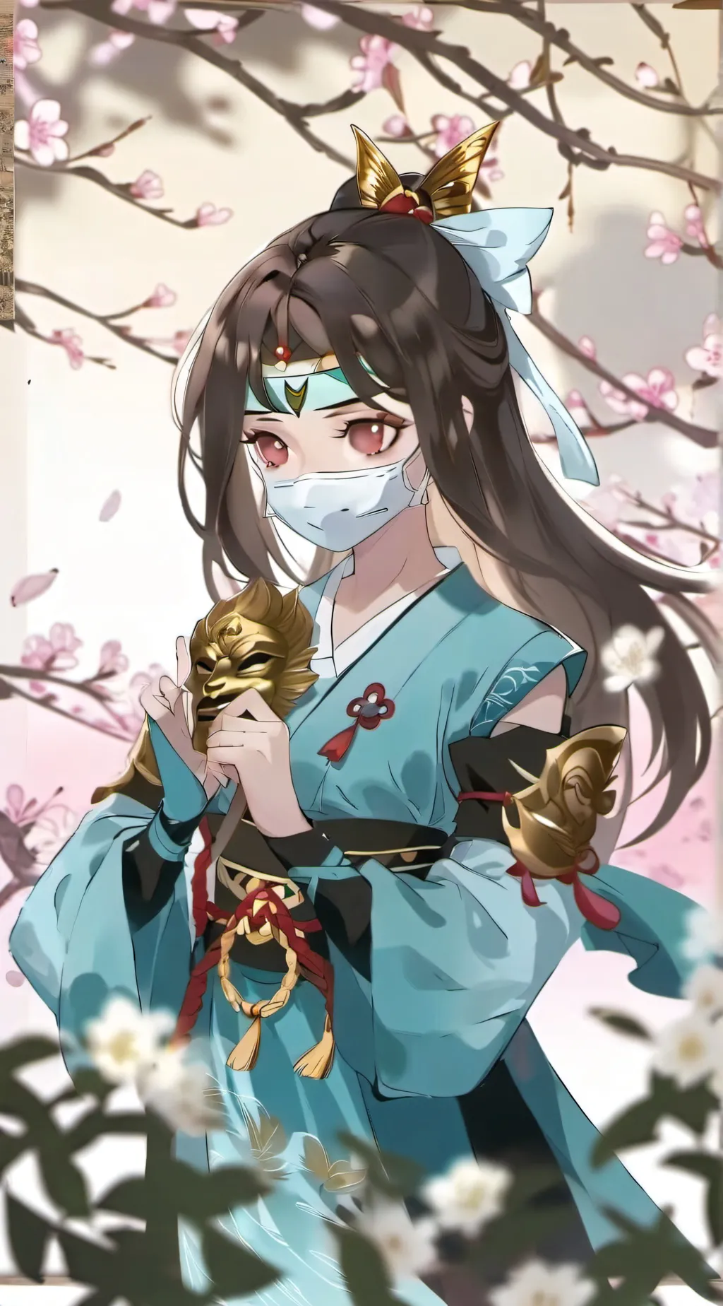 ai character: ninja princess background
