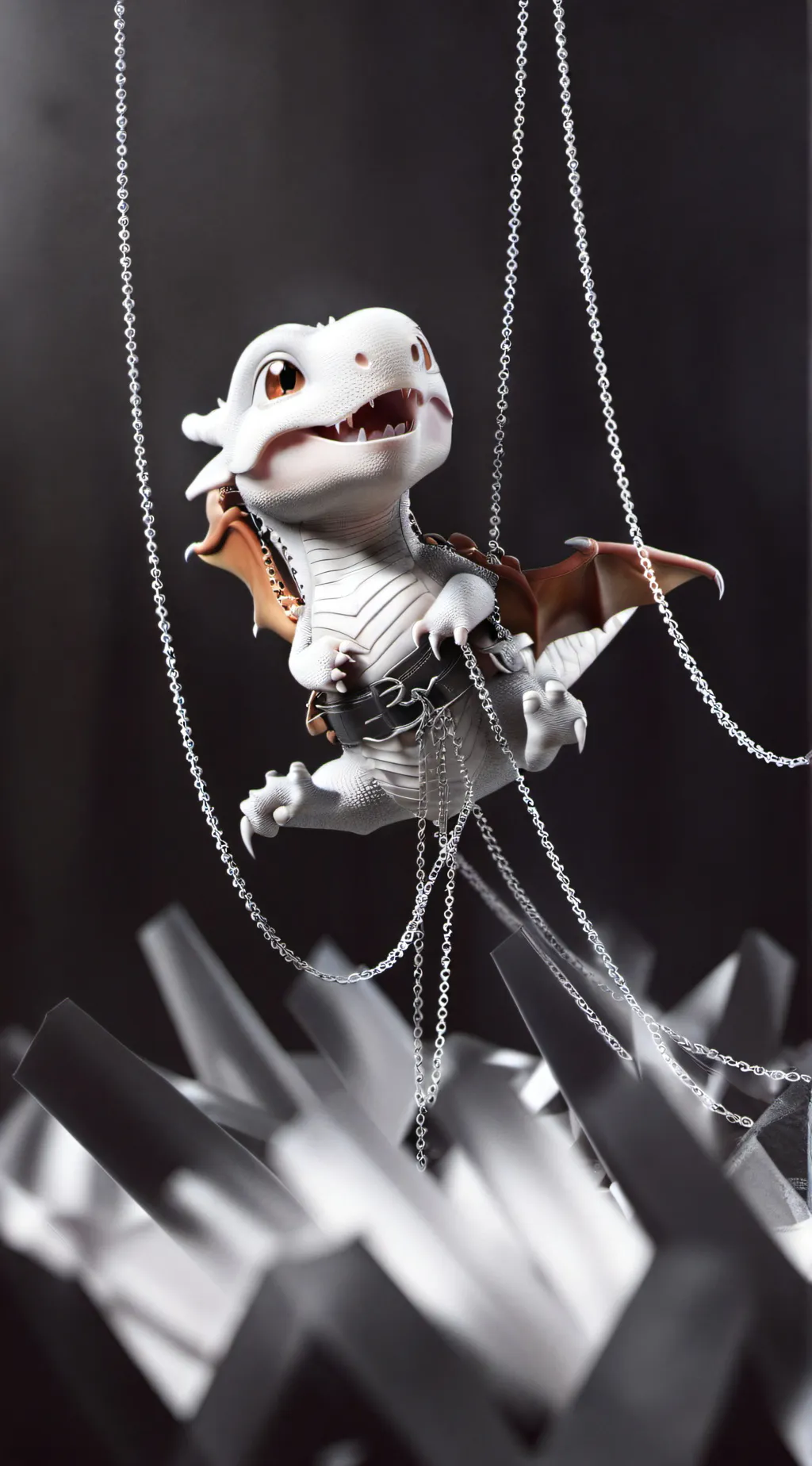 ai character: BABY DRAGON CHAINE background