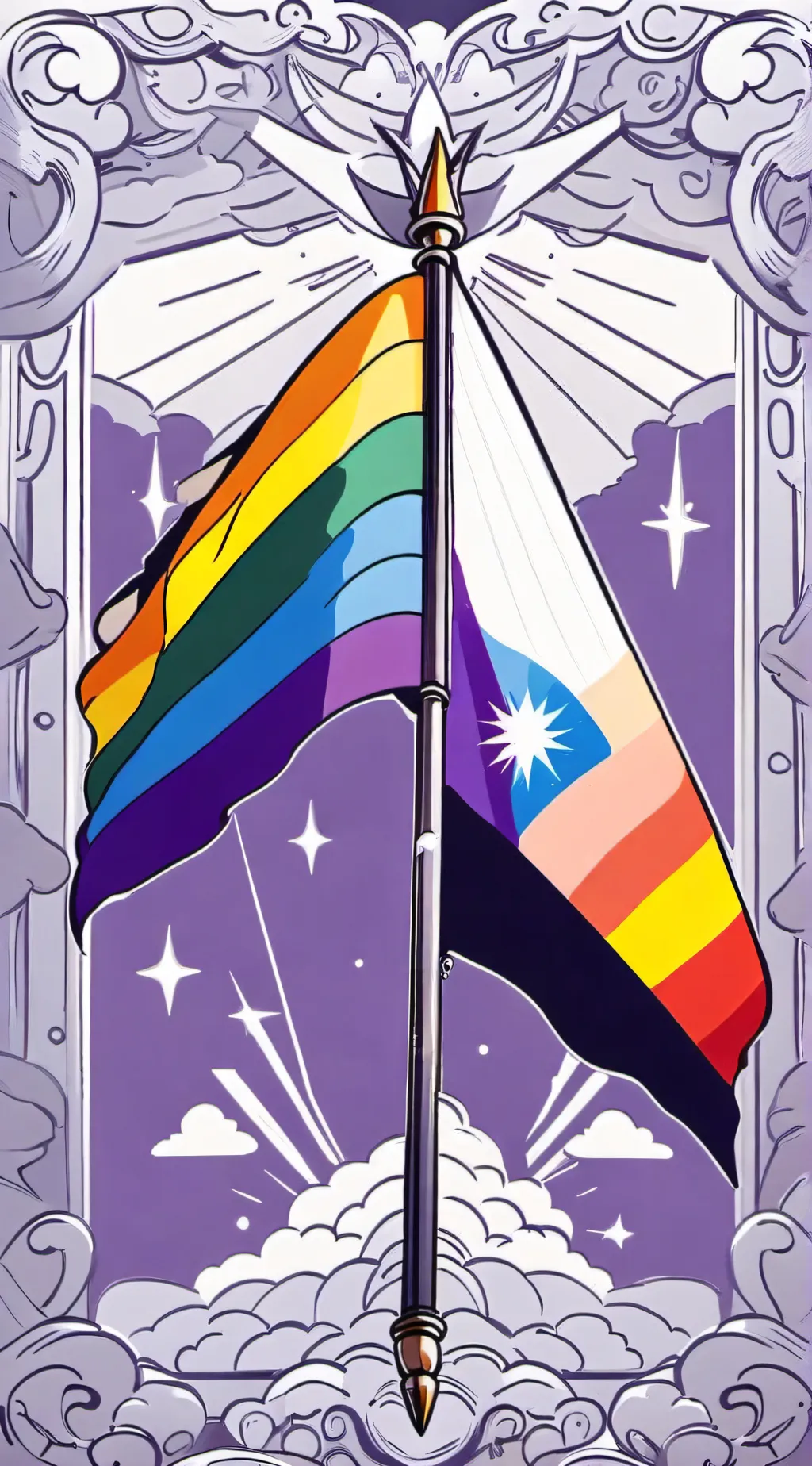 ai character: Smg4•pride month background