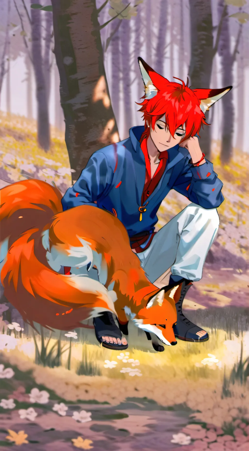 ai character: 🦊Makx🦊 background