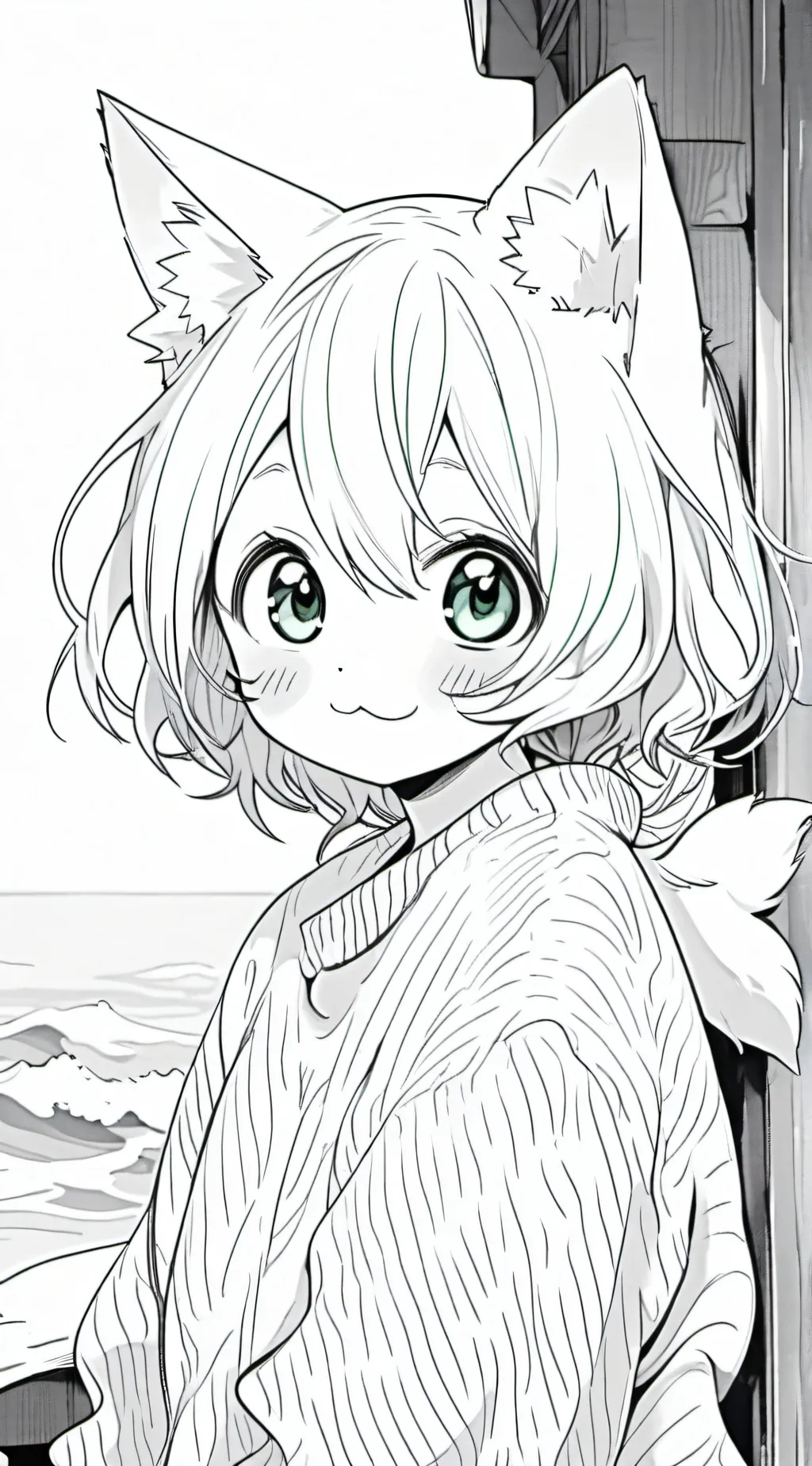 ai character: GreenBulo Spirit Kitten background