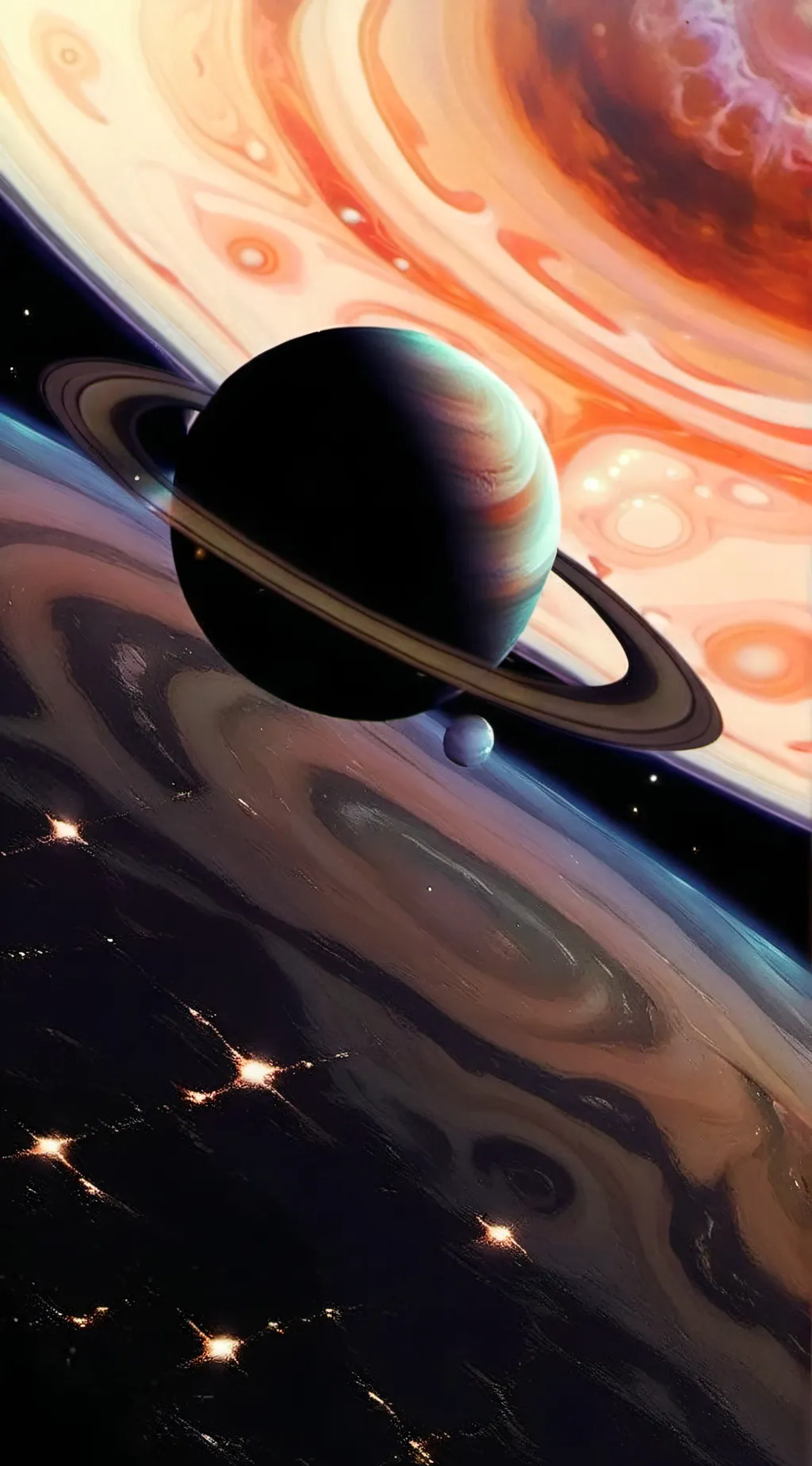 ai character: Saturn background