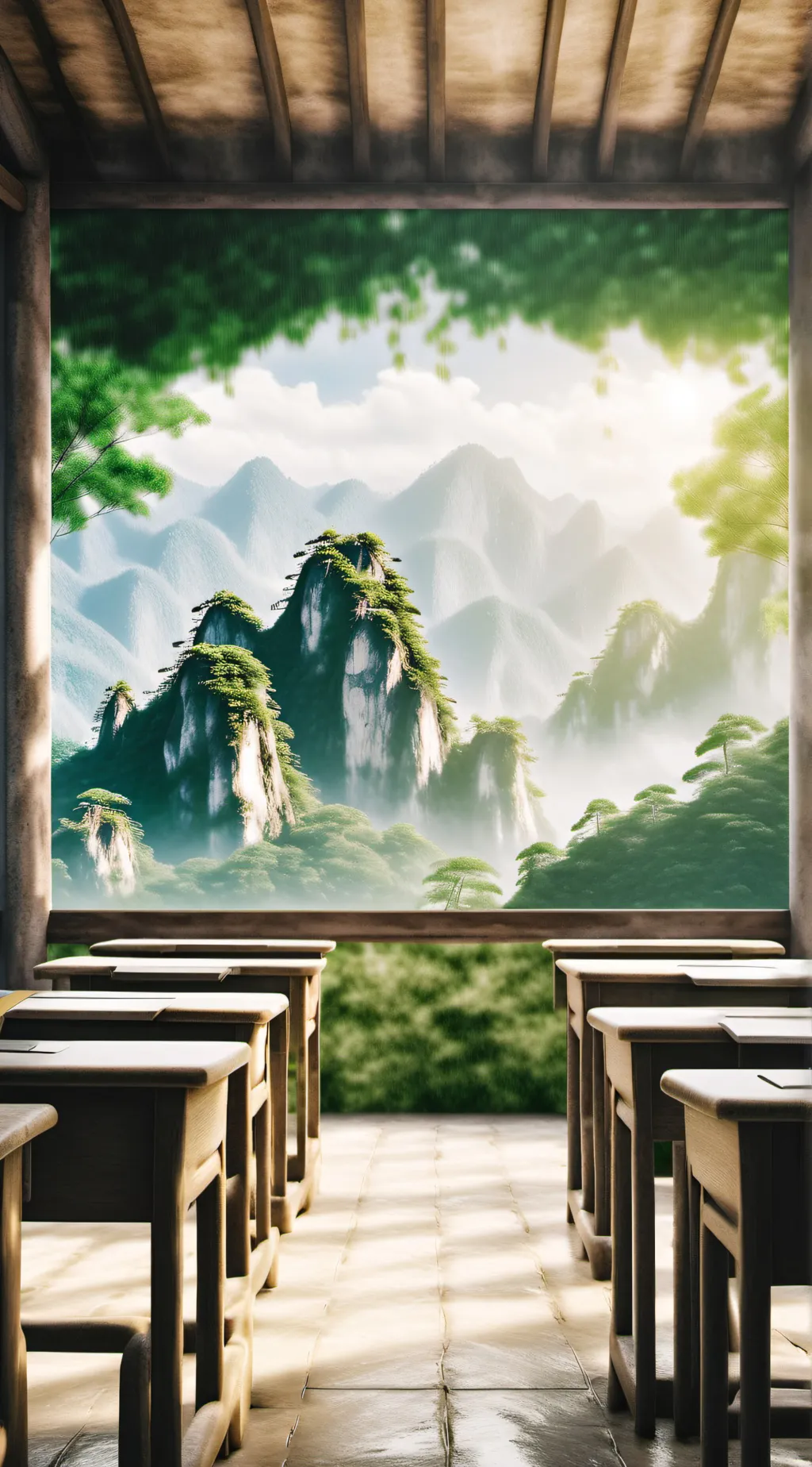 ai character: Japanese School background