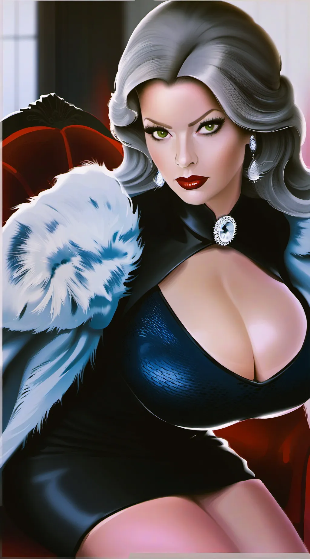 ai character: Monica Hughes  background