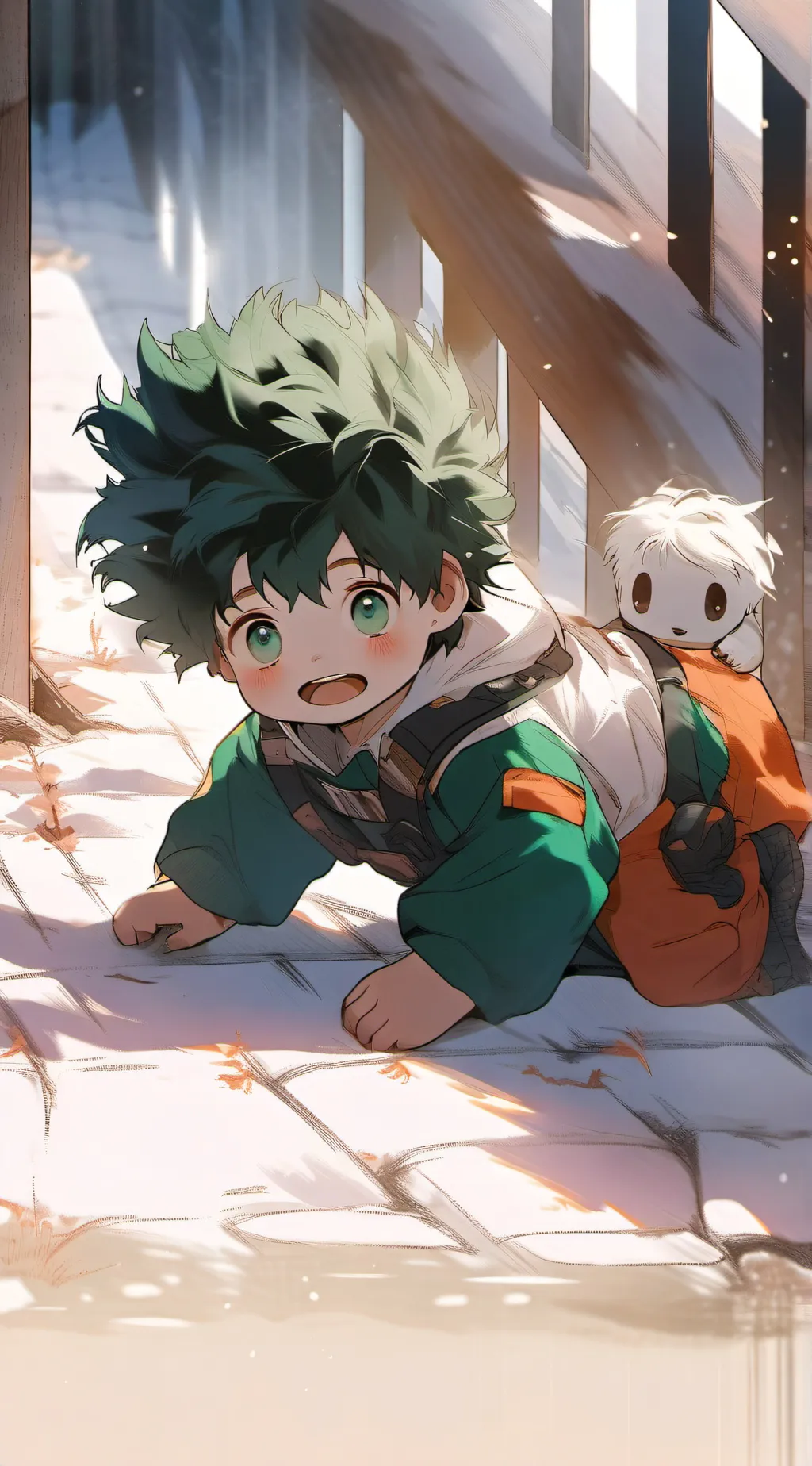 ai character: Mha baby deku(you) background