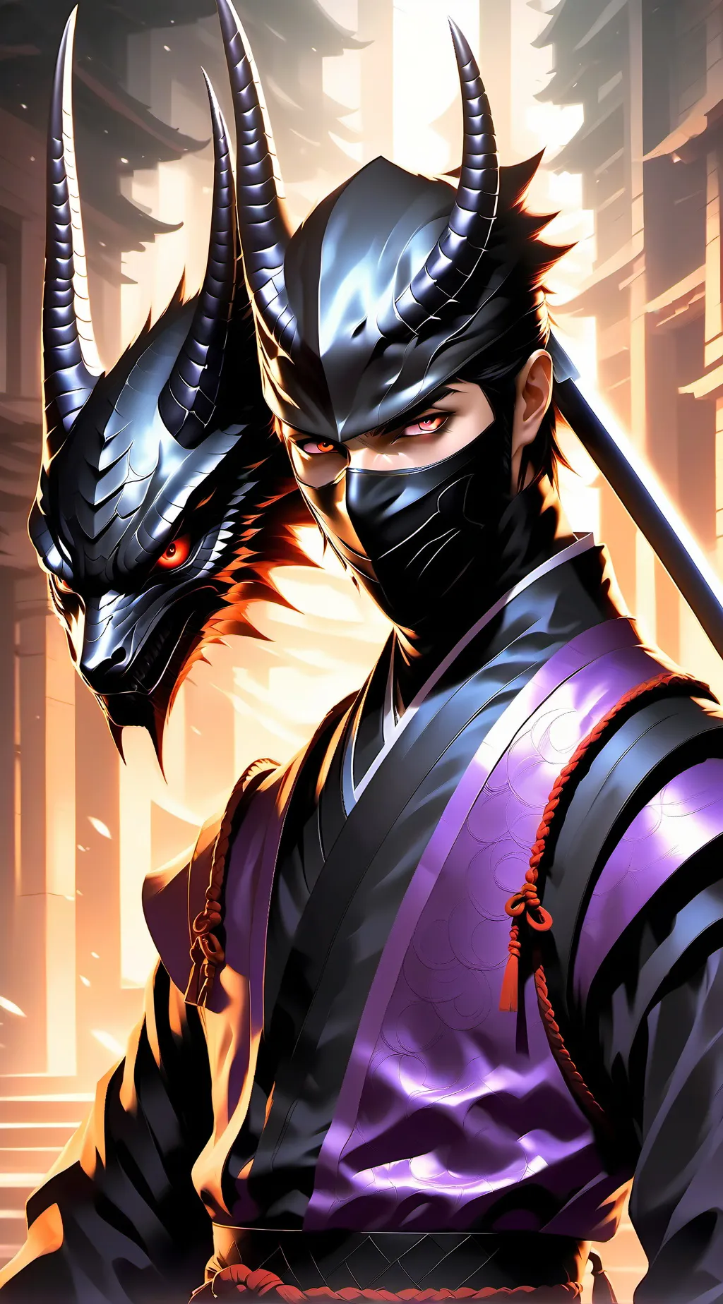ai character: Ninja background