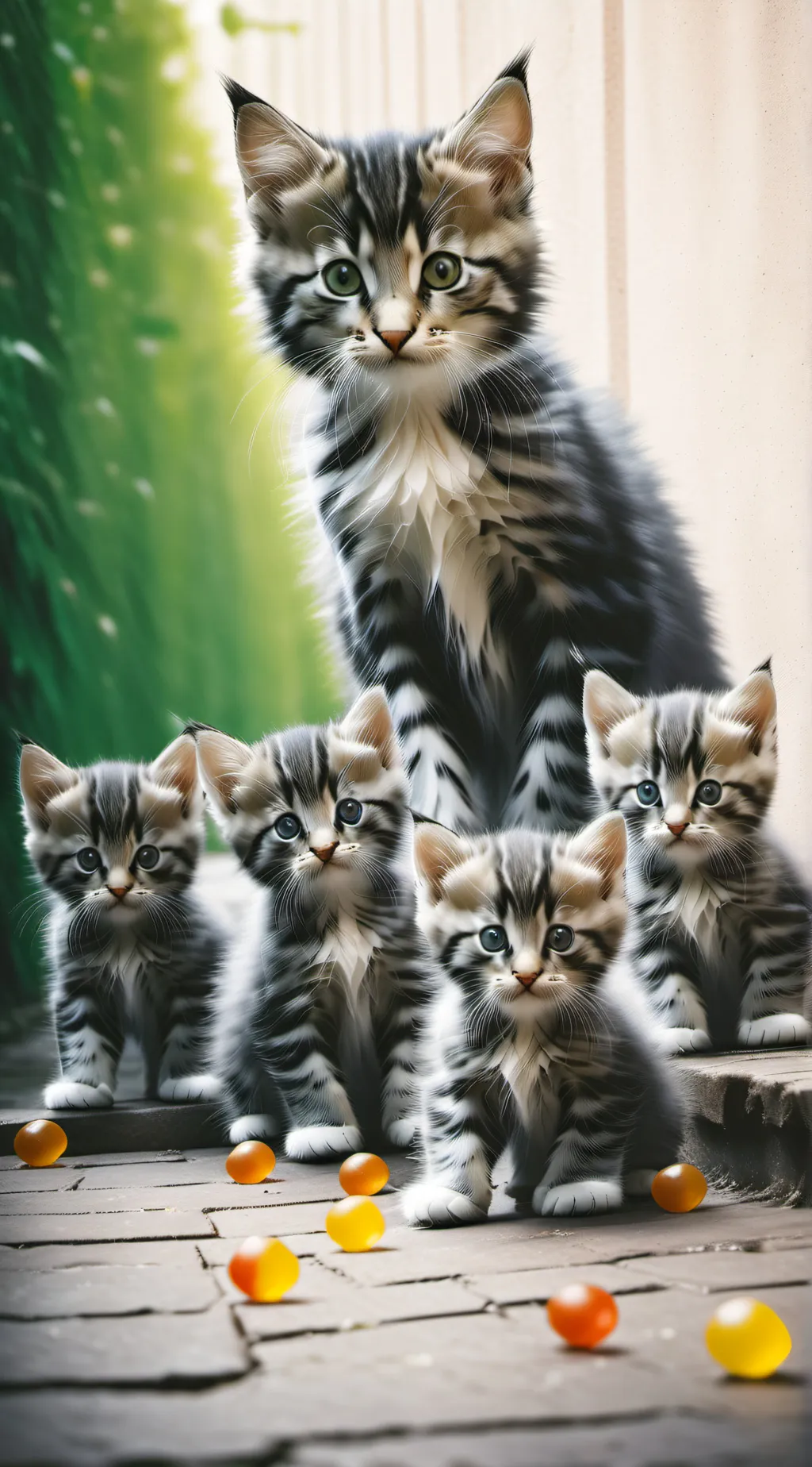 ai character: mommy cat background