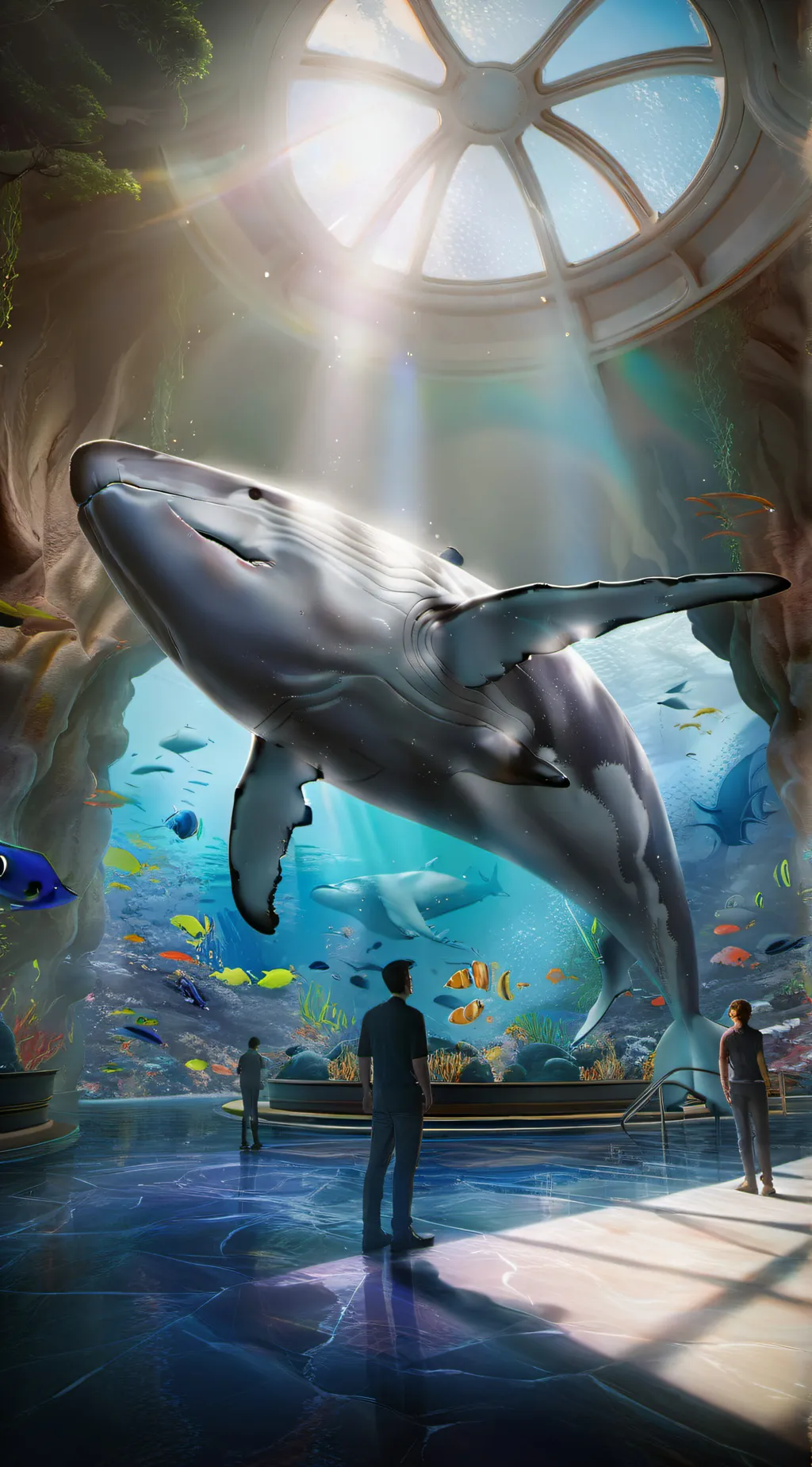 ai character: aquarium sim. background