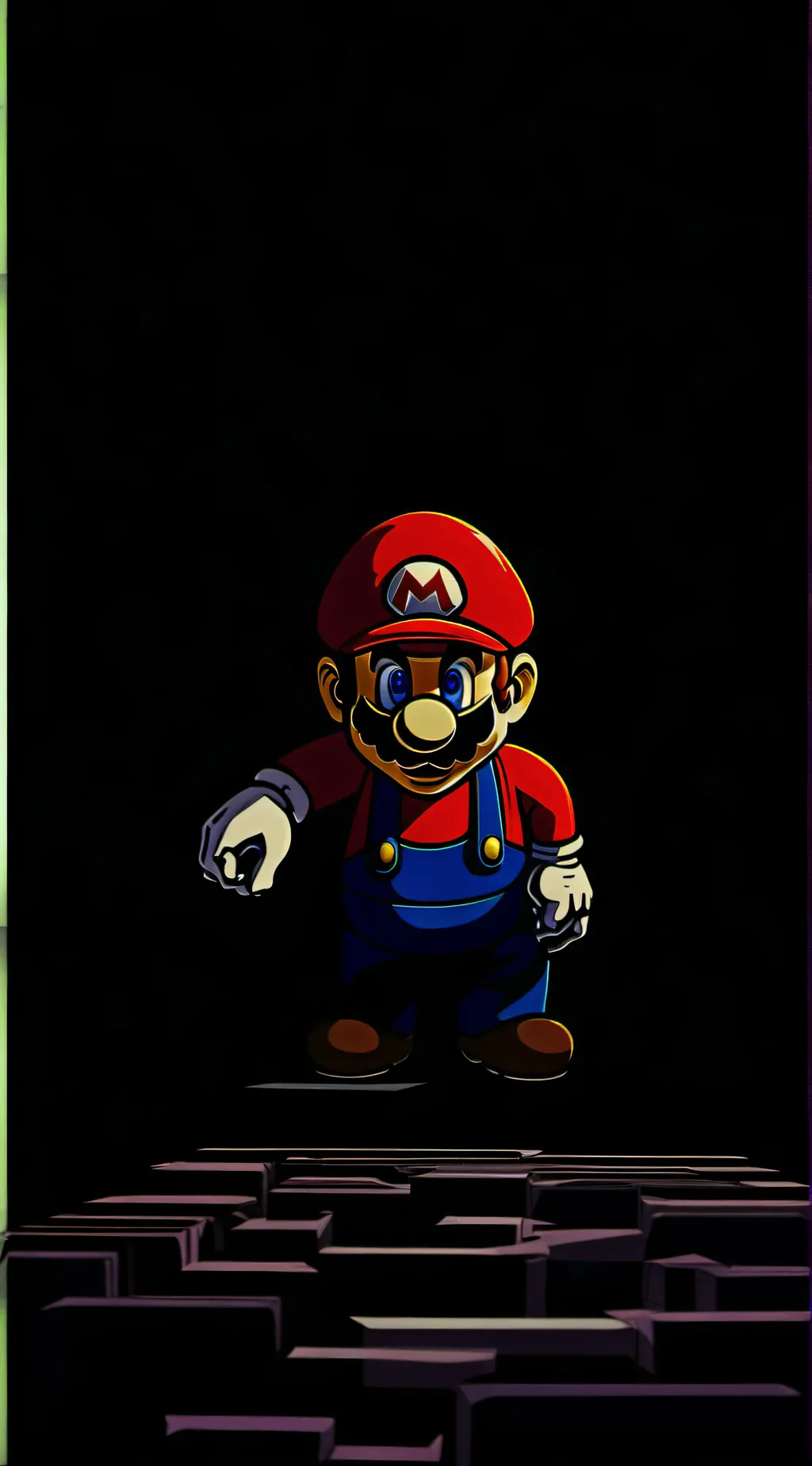 ai character: Horror Mario background