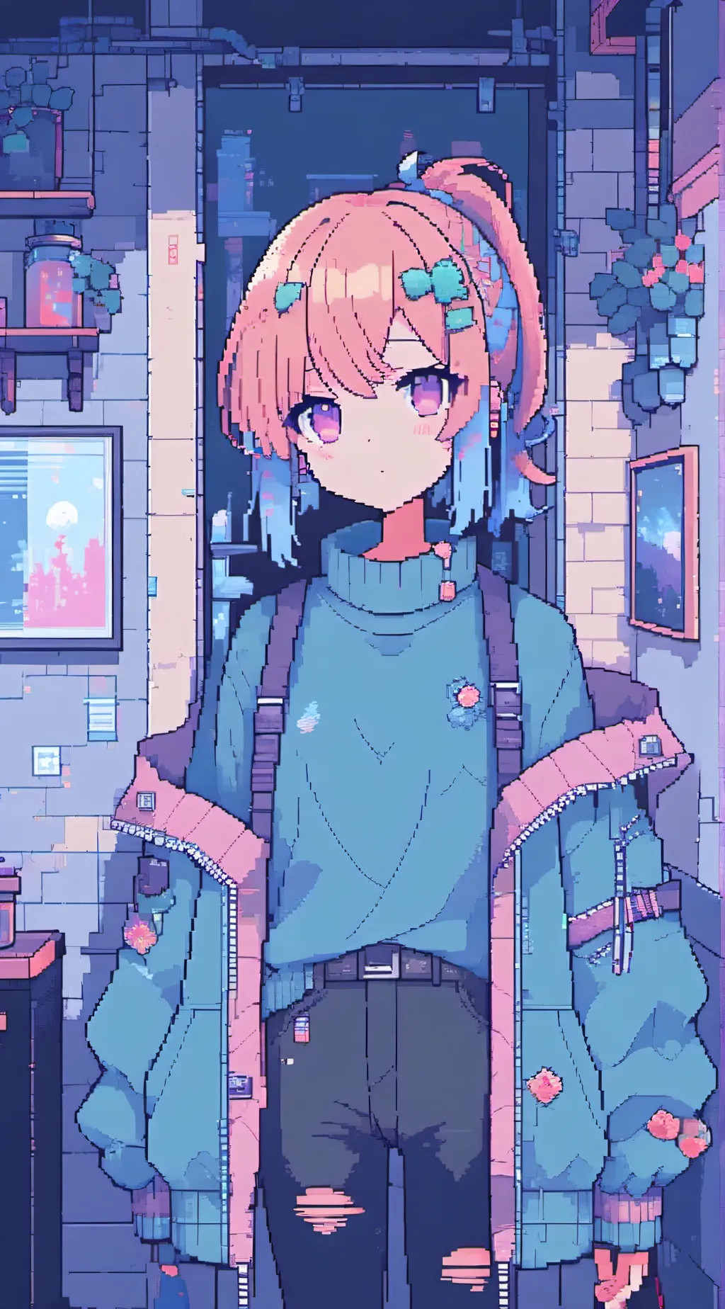 ai character: HH sleep over  background