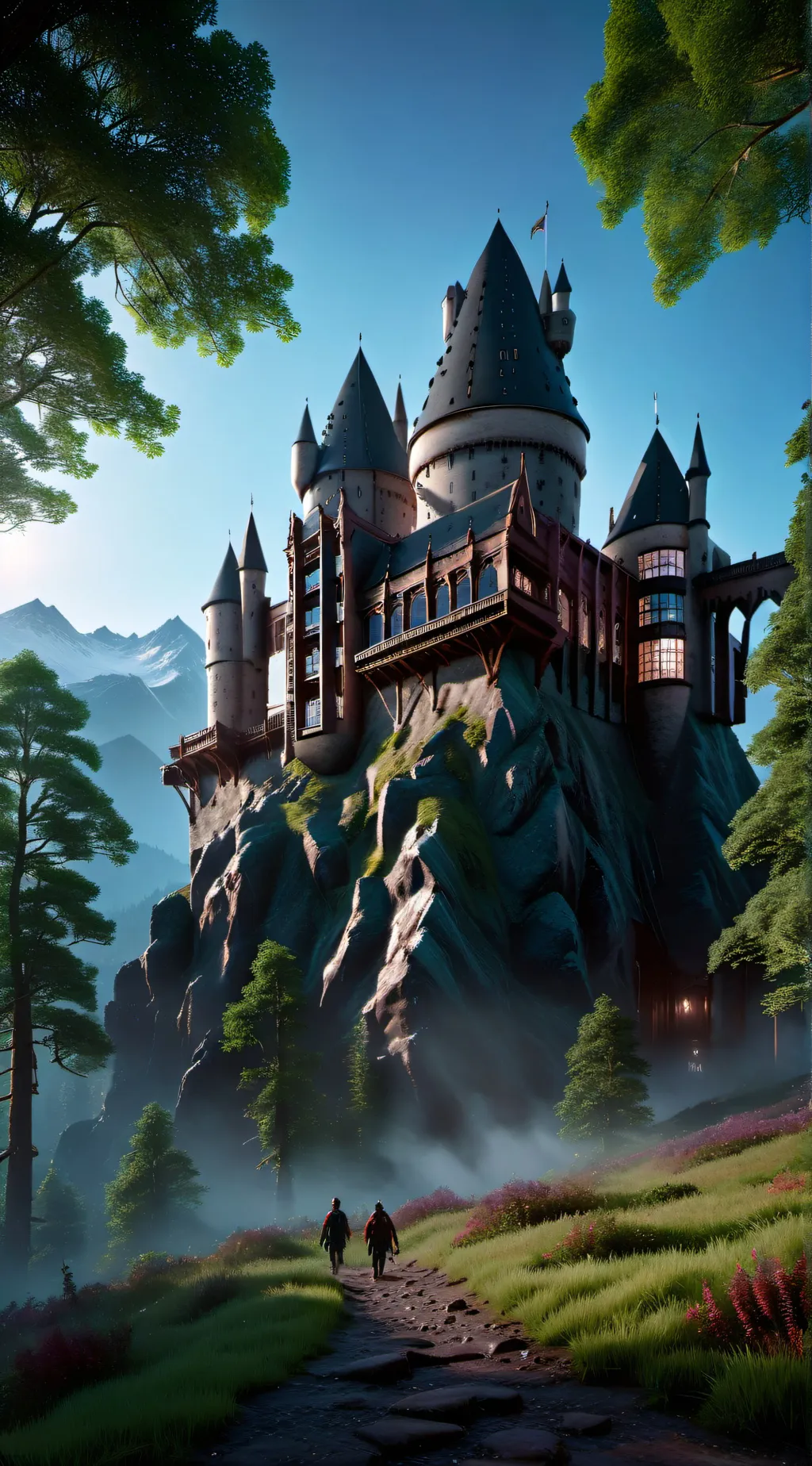 ai character: Hogwarts  background