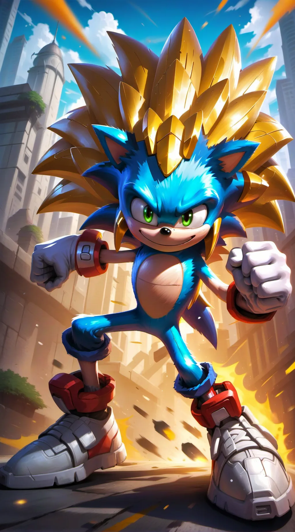 ai character: i think Sonic  background