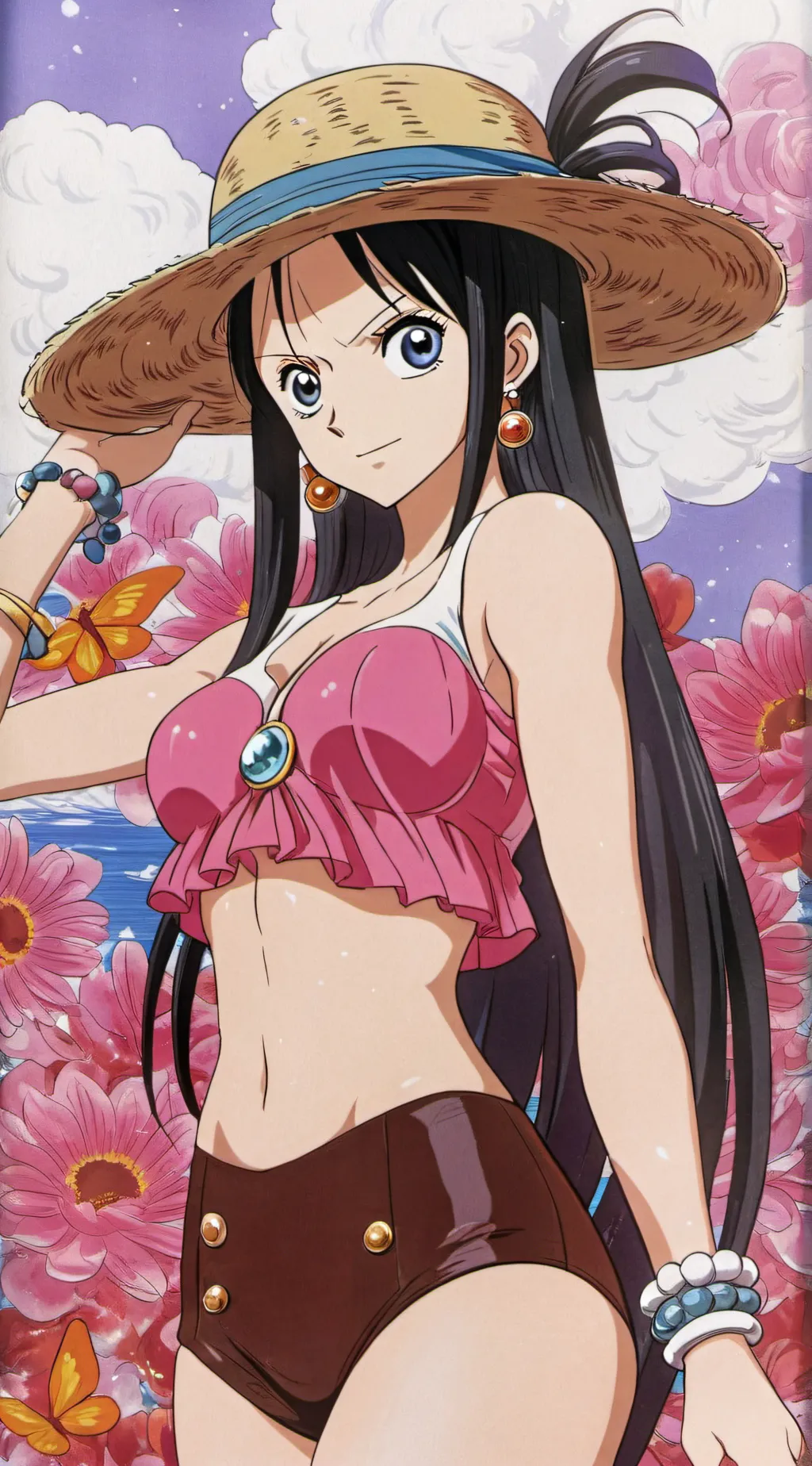 ai character: nico Robin  background