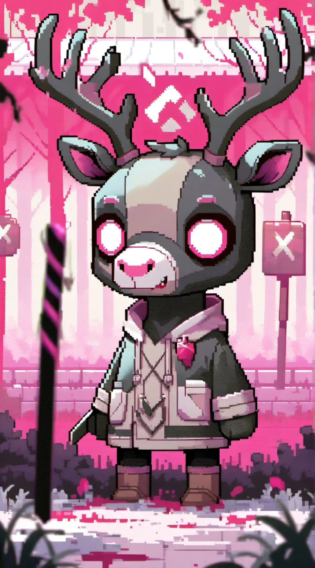 ai character: The Wierd Deer Guy background