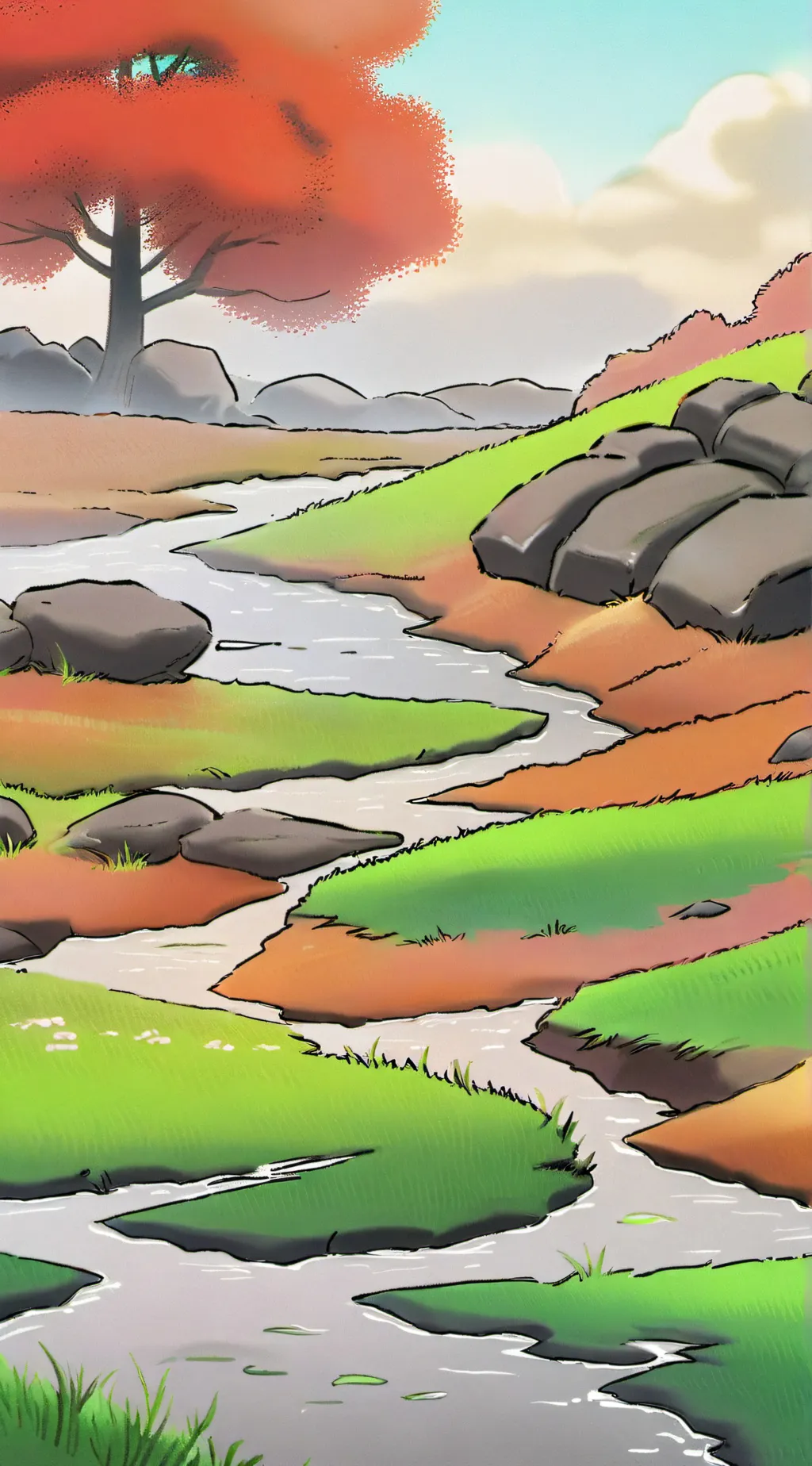 ai character: Grass background