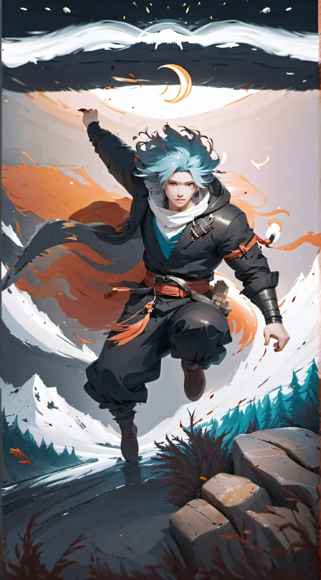 ai character: demon slayer  background