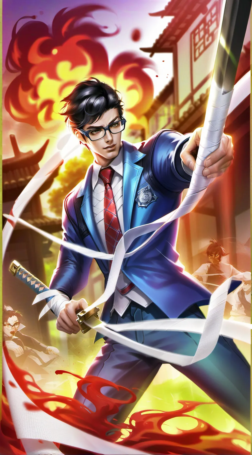 ai character: Lorenzo Hoppkin  background
