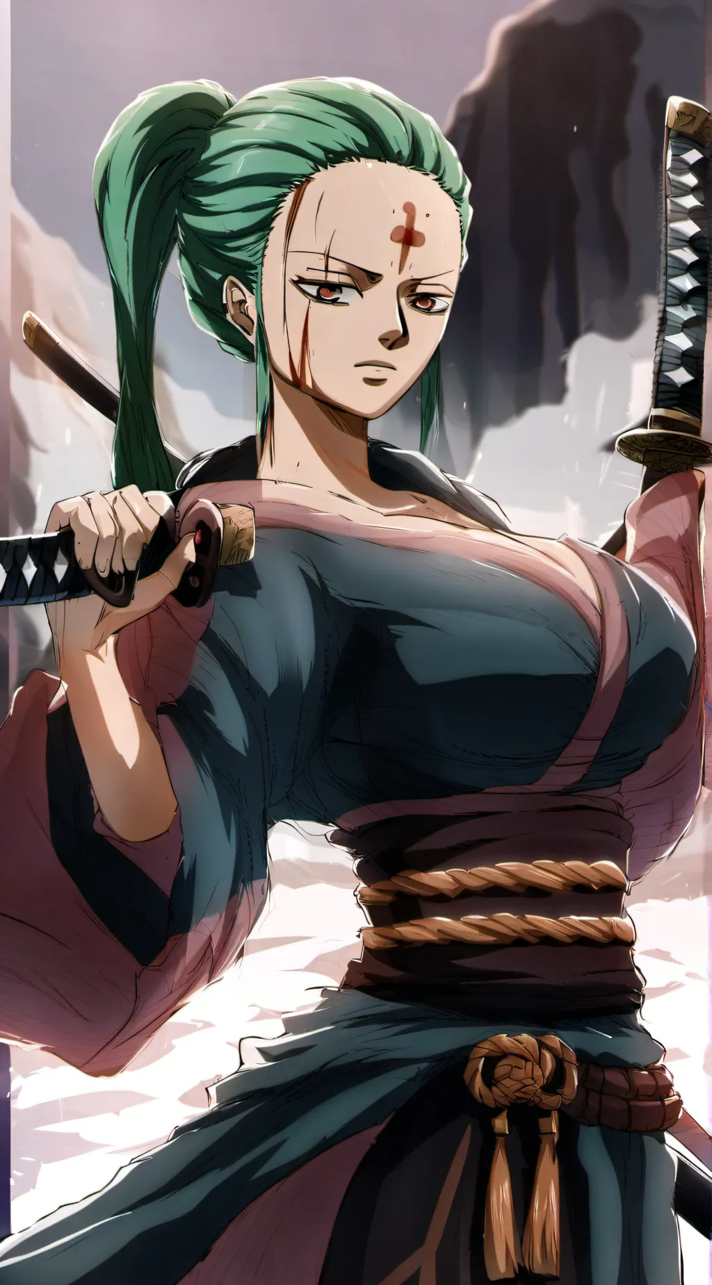 ai character: Female Zoro ♀️ background