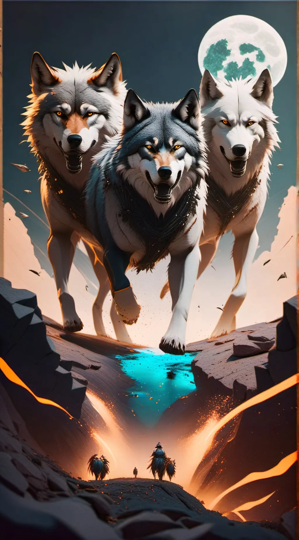 ai character: wolf pack  background