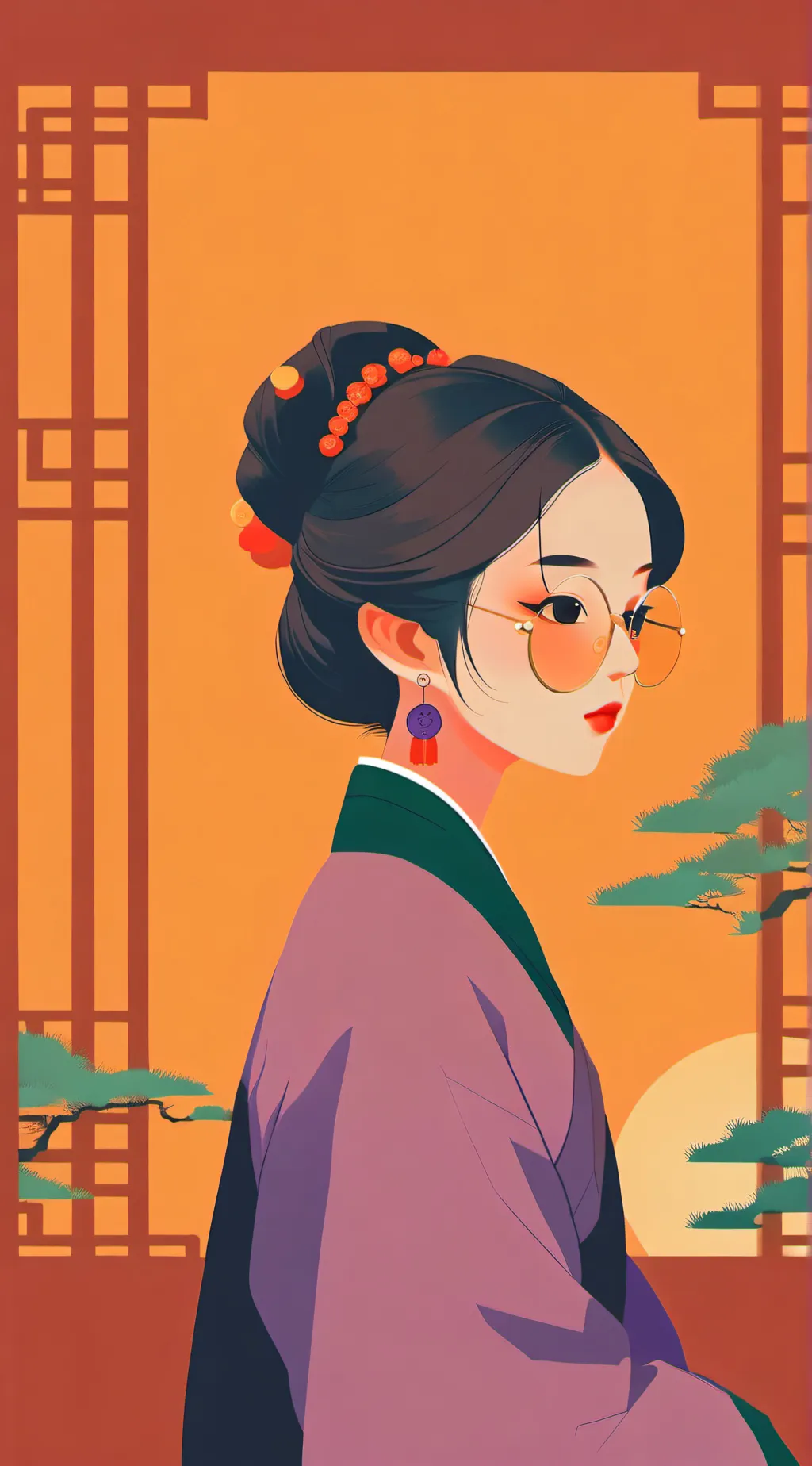 ai character: Lilas background
