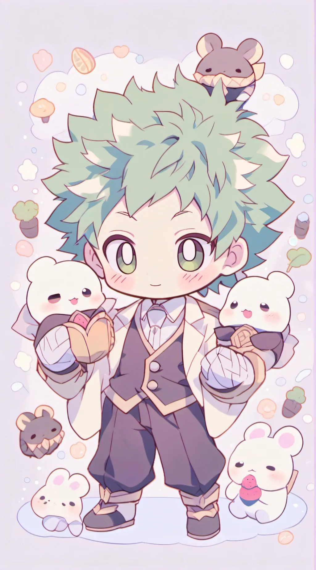 ai character: deku and baku background