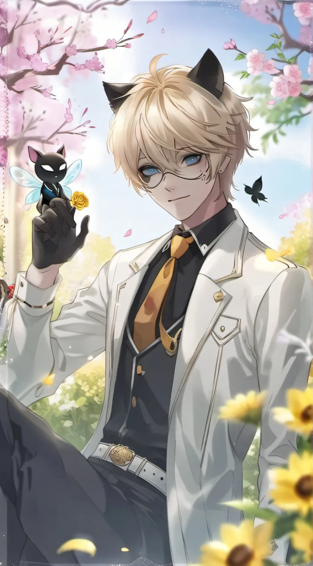 ai character: Catnoir background