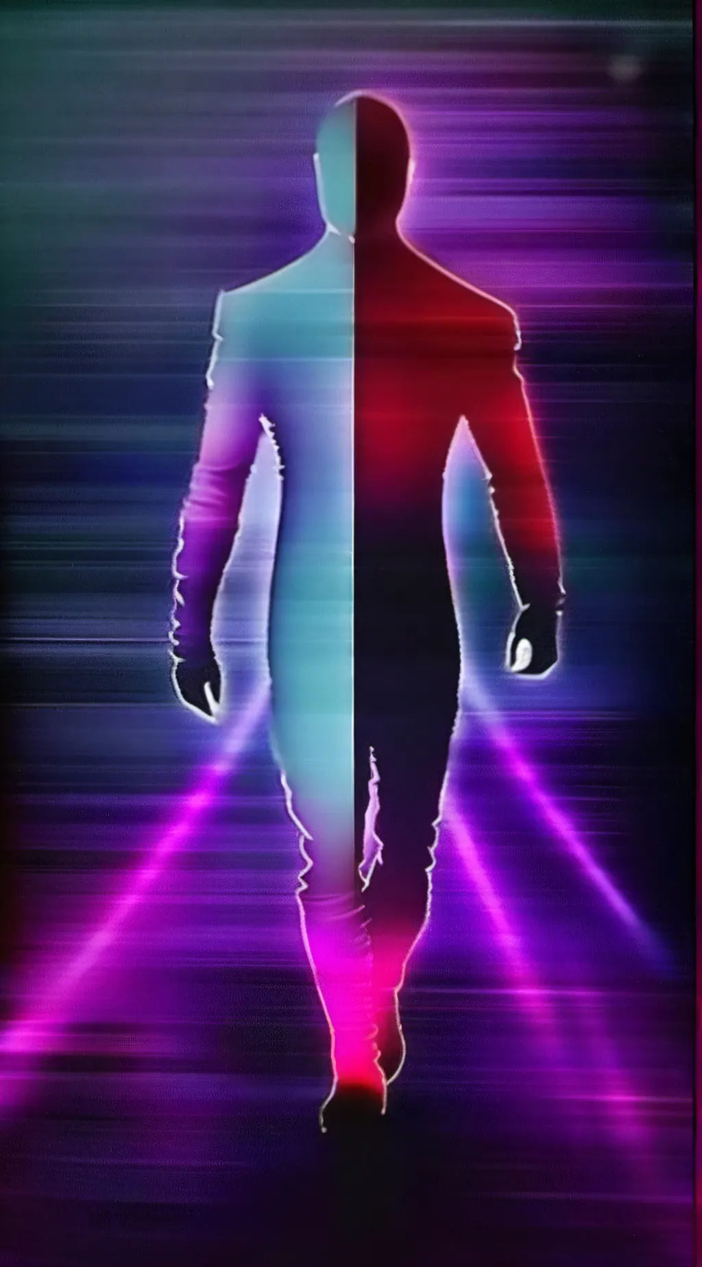 ai character: Red E background