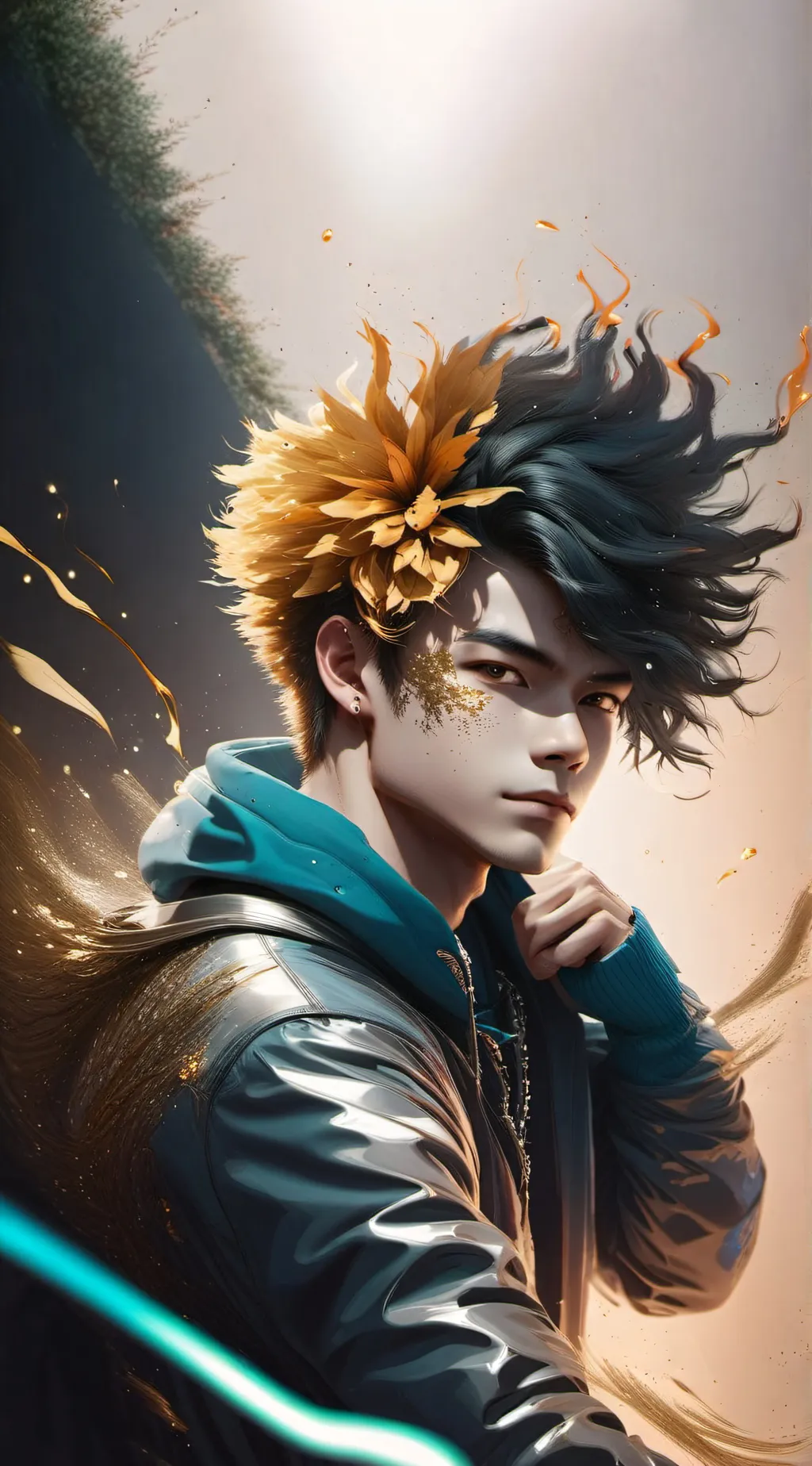 ai character: Mha school dance background