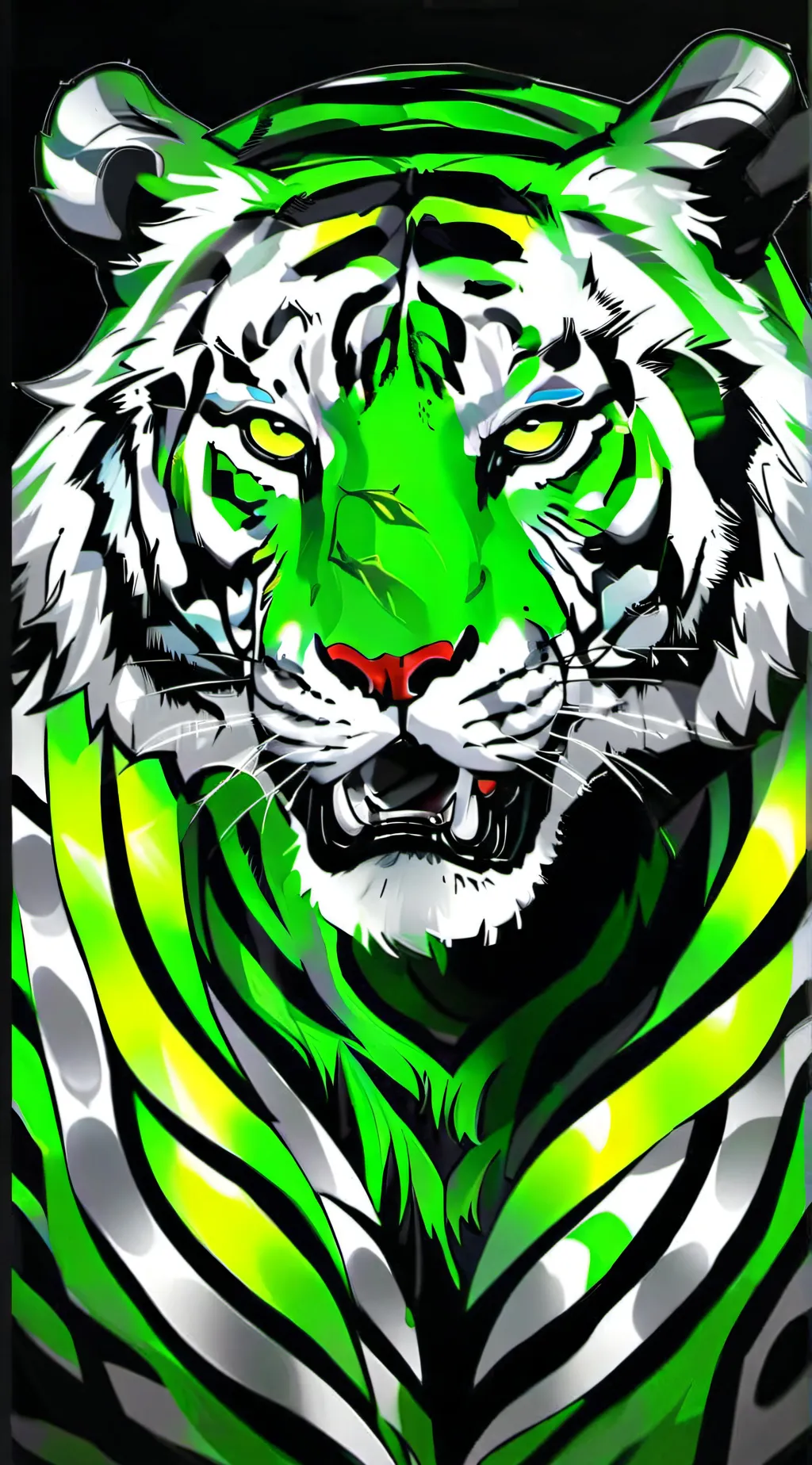 ai character: Green Tiger background