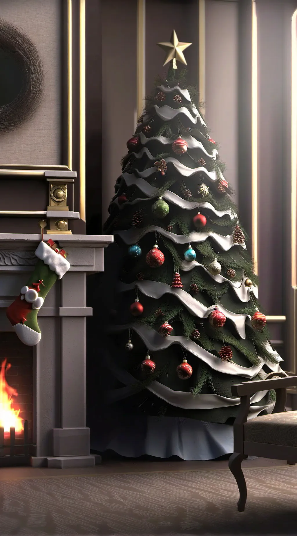 ai character: jojos Christmas  background