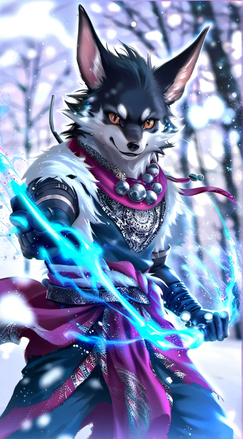ai character: Invasion of furry background