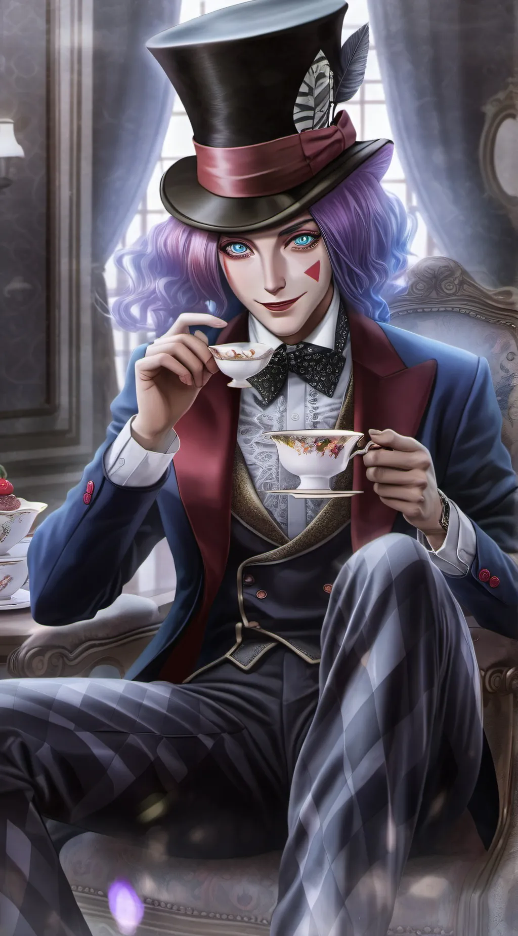 ai character: Mad Hatter:Hadrian background