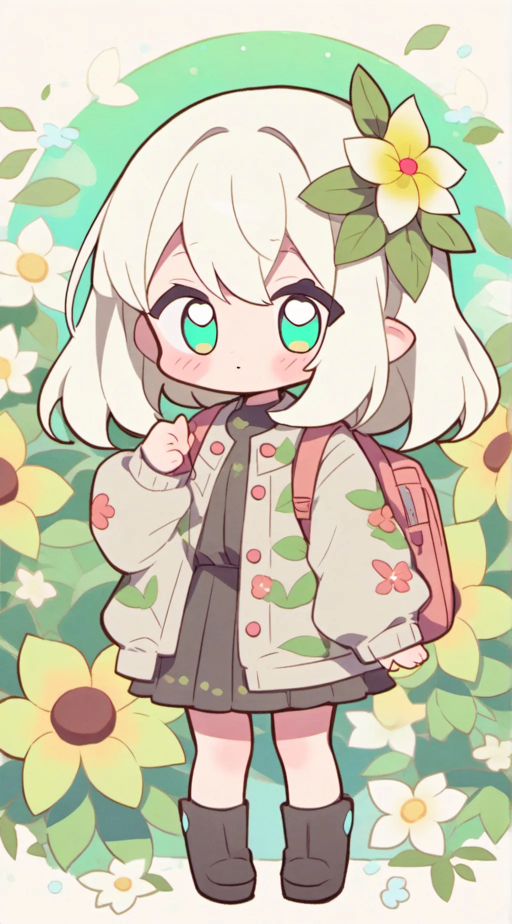 ai character: md but in school background