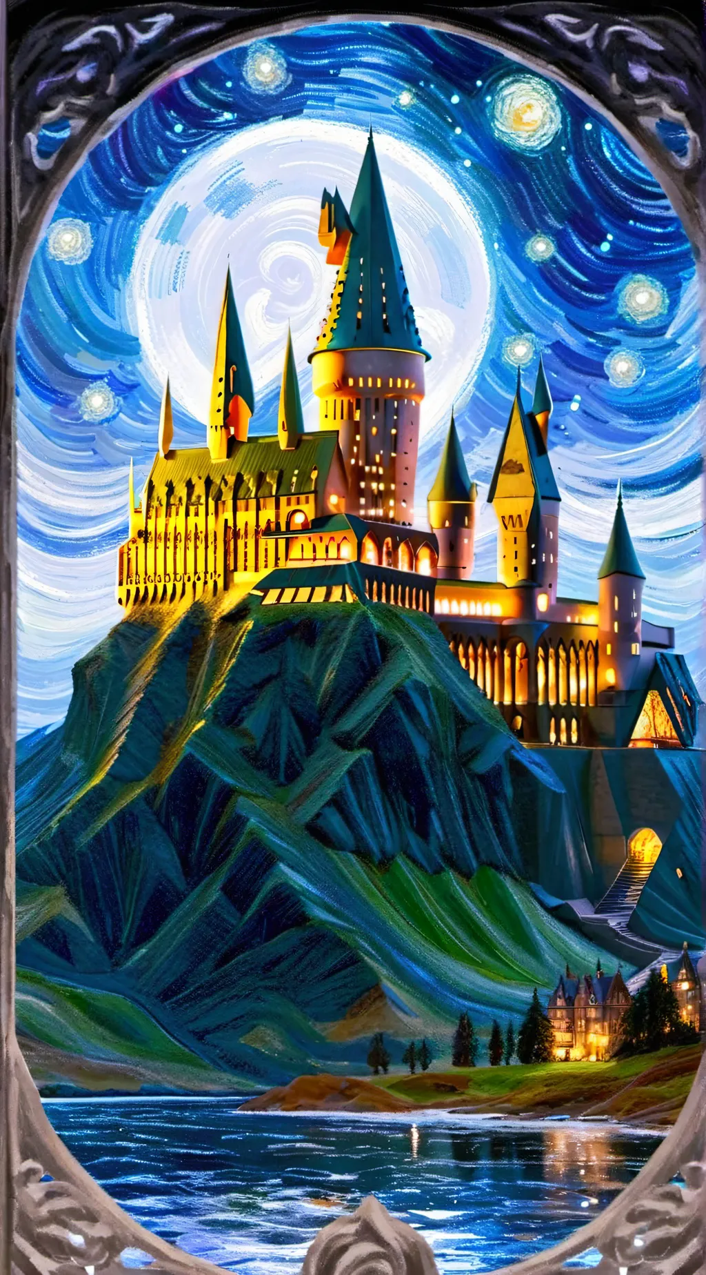 ai character: Hogwarts  background
