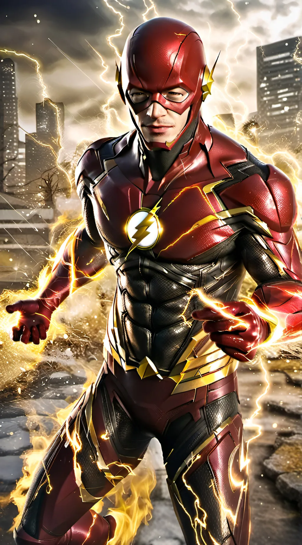 ai character: Flash Vs Savitar background