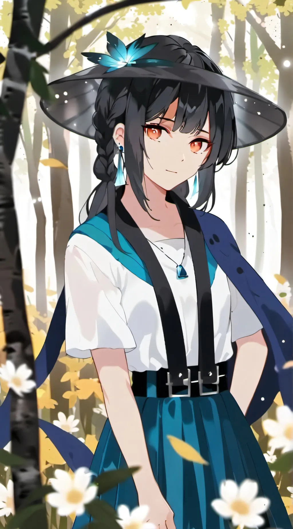 ai character: rose background