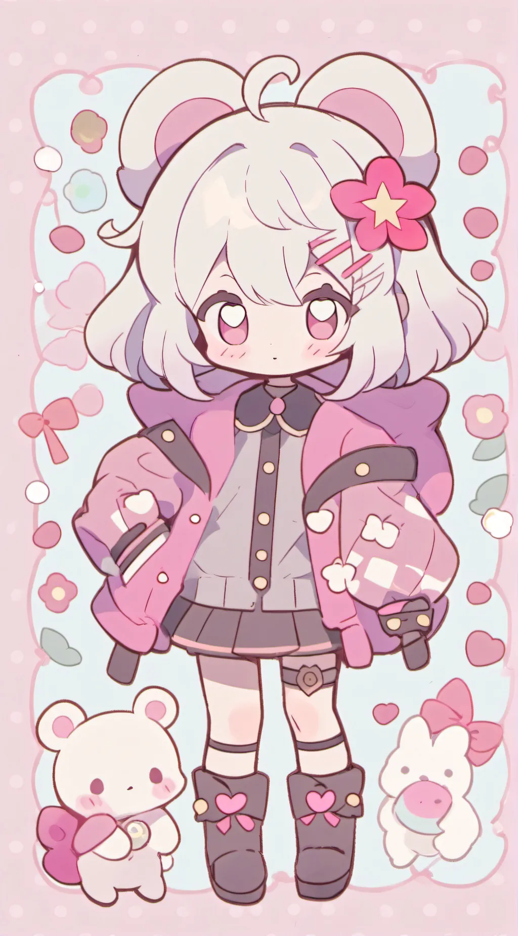 ai character: rose gold  background
