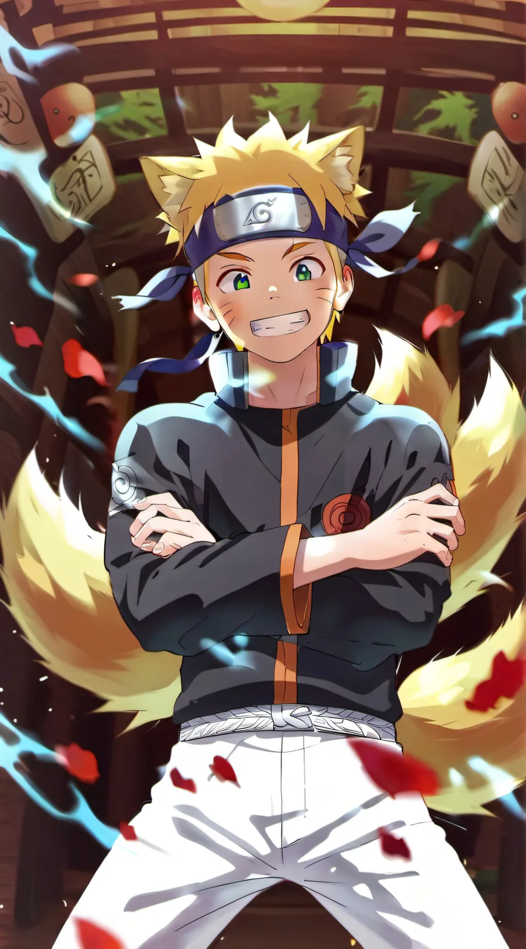 ai character: 🥷🏽𝙽𝙰𝚁𝚄𝚃𝙾🍜 background