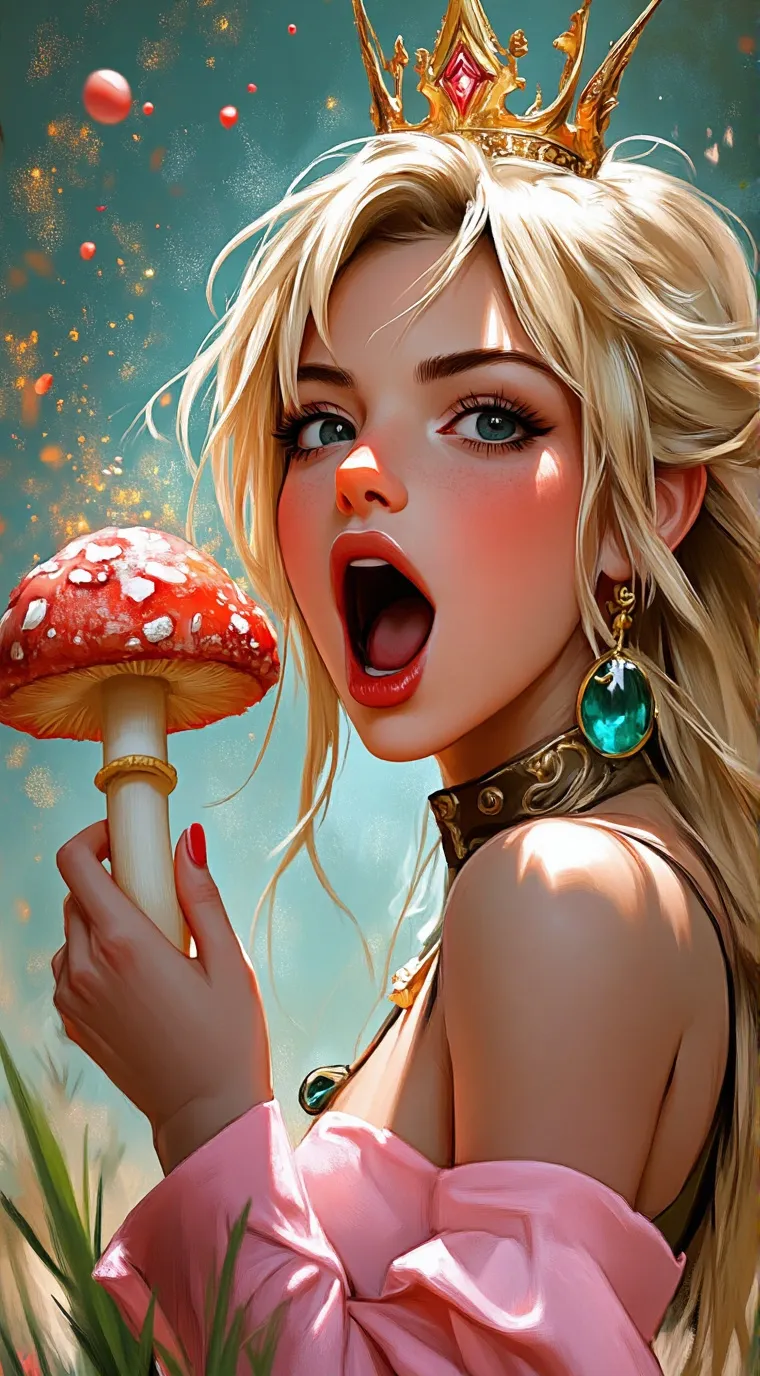 ai character: Peach background